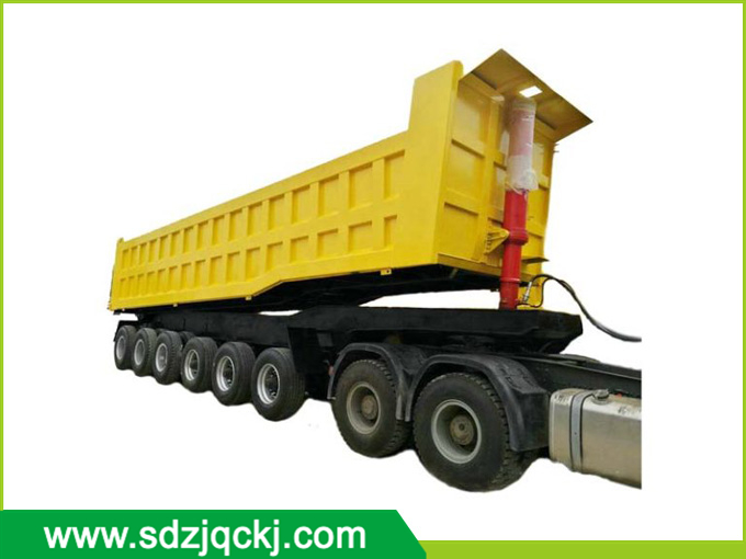 6-axle air suspension rear tilting semi-trailer