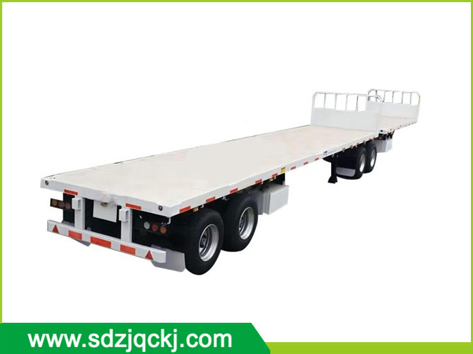 Flat container semi-trailer