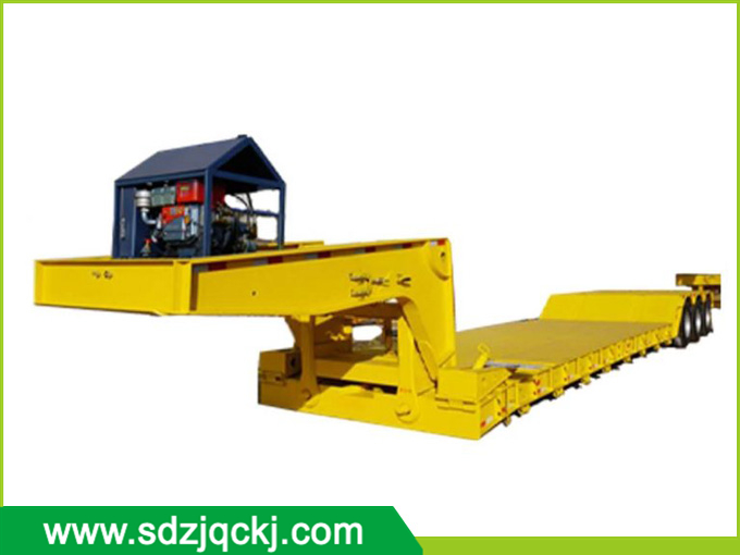 Detachable gooseneck heavy-duty low chassis semi-trailer