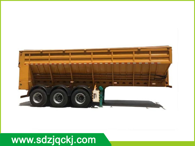 Three axle tracked dump truck semi-trailer